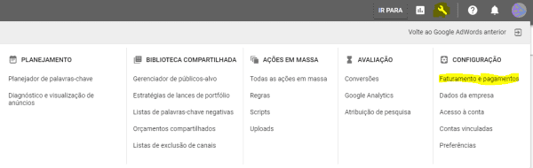 Faturamento e pagamentos