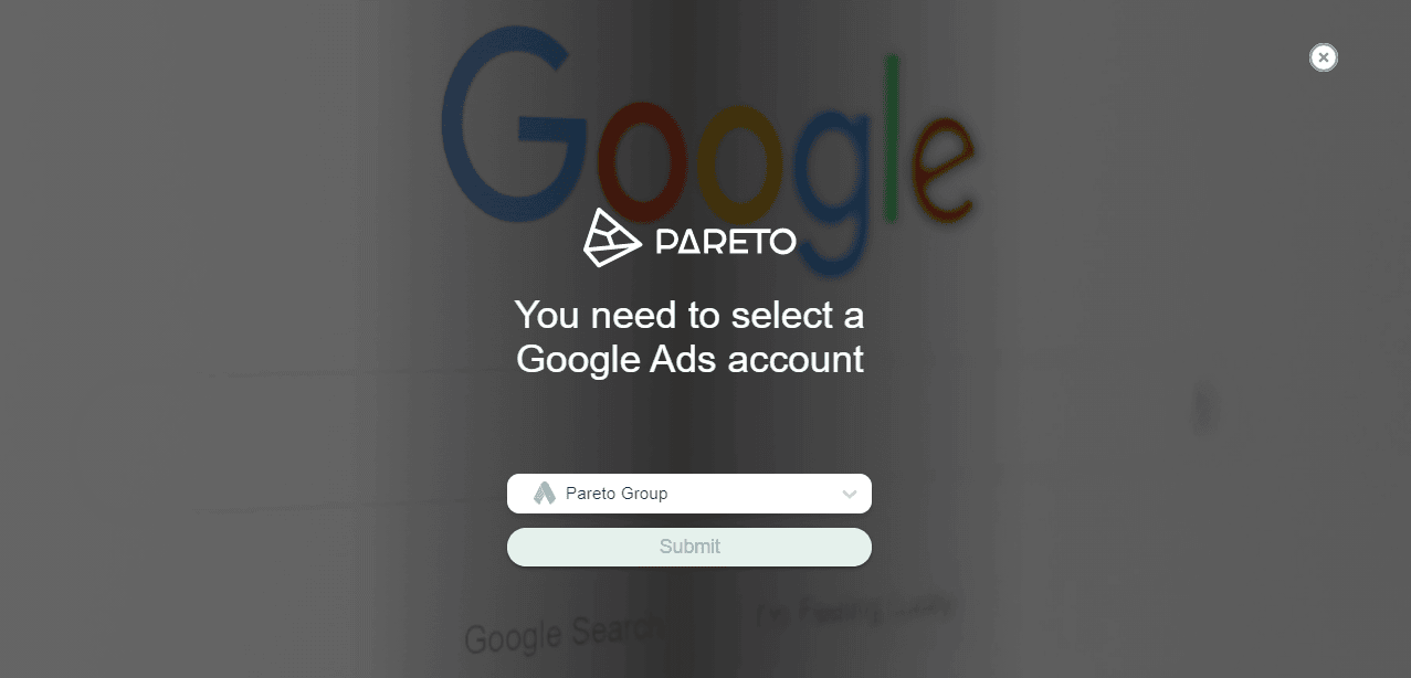 pareto hierarquias selecionar conta google ads