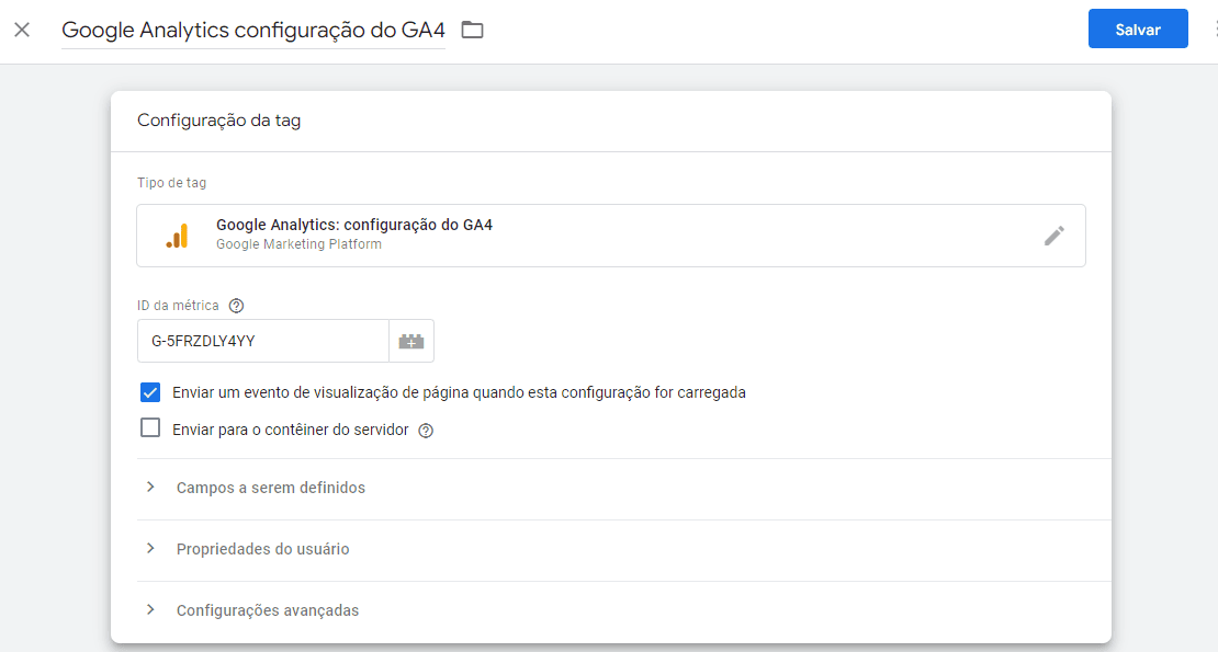 Google Analytics 4: imagem indicando como configurar a nova atualização.