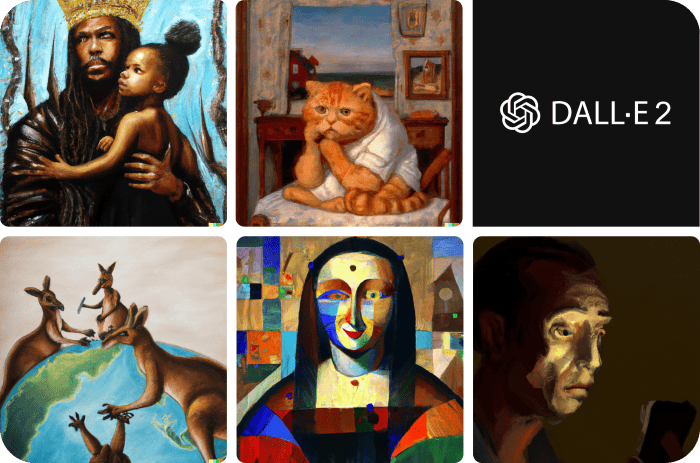 Inteligência Artificial Desenho: mosaico de desenhos gerado pela ferramenta Dall-e.